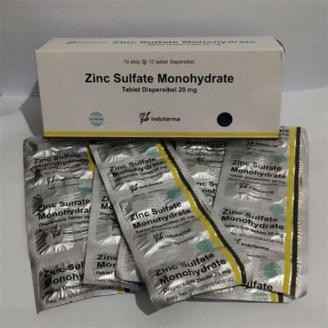 zinc sulfate monohydrate 20 mg