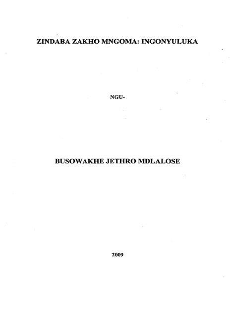 zindaba zakho mngoma