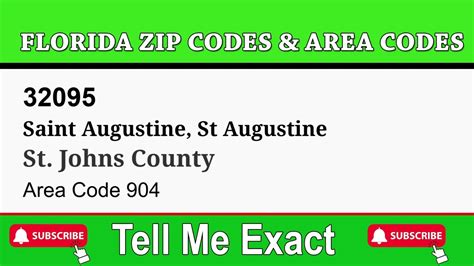 zip code for saint augustine florida