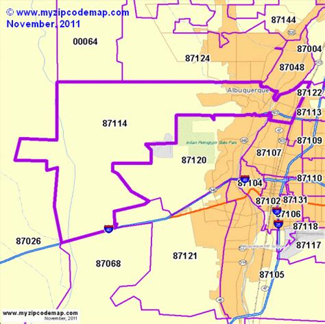 Zip Code Map Albuquerque 87114