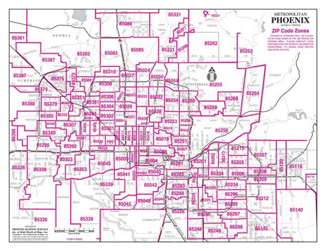 zip code map for phoenix arizona