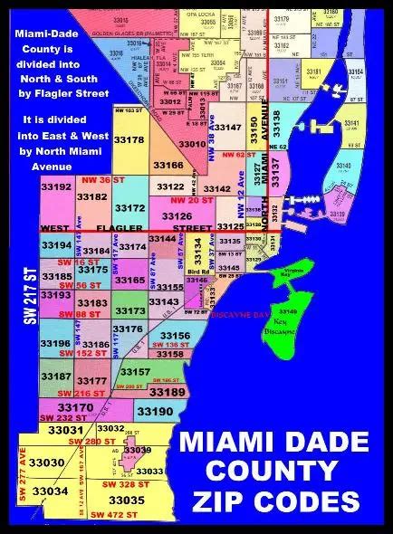 zip code miami florida map