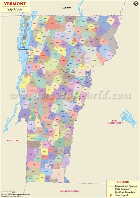 zip codes in vermont