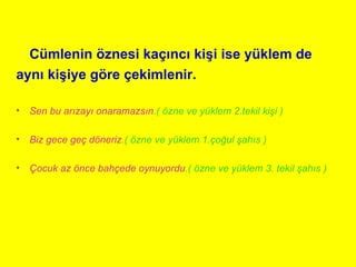 özne Yüklem Ilişkisi