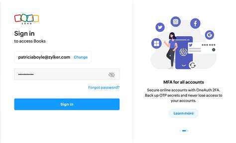 Zoho Books Login