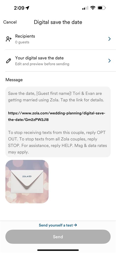 Zola Digital Save The Date Tess