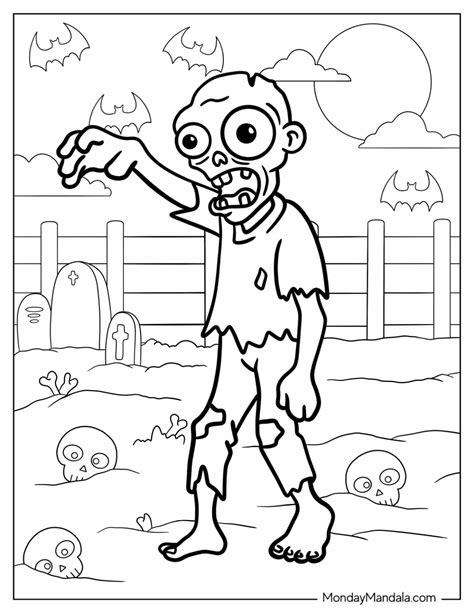 zombie coloring page
