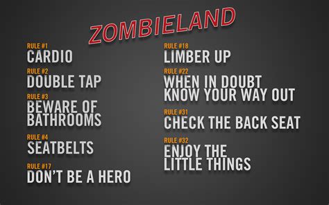 Zombie Rules Zombieland