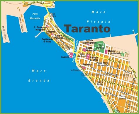 Zona Salinella Taranto Italy Map