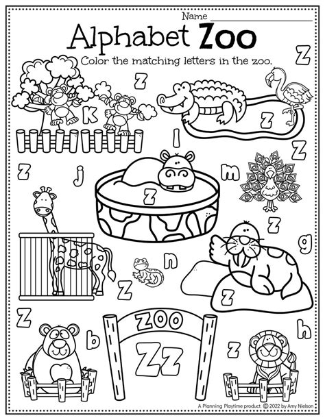 Zoo Activity Sheets Kindergarten