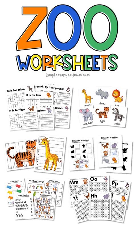 Zoo Animal Worksheets For Preschool Simple Everyday Mom Zoo Preschool Worksheets - Zoo Preschool Worksheets