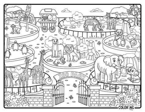 zoo coloring page
