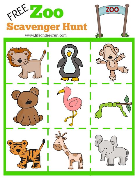 Zoo Scavenger Hunt Worksheet   Printable Animal Scavenger Hunt For Educational Fun - Zoo Scavenger Hunt Worksheet