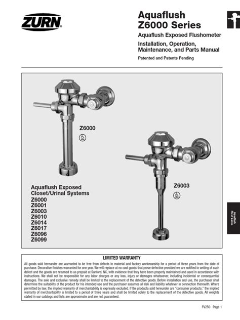 zurn flush valve troubleshooting