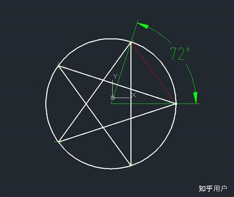 一个圆用CAD画五角星怎么画？