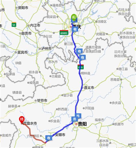 急求：重庆到贵州习水的自驾线路？