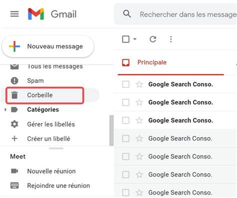 ﻿comment récupérer des e-mails gmail supprimés